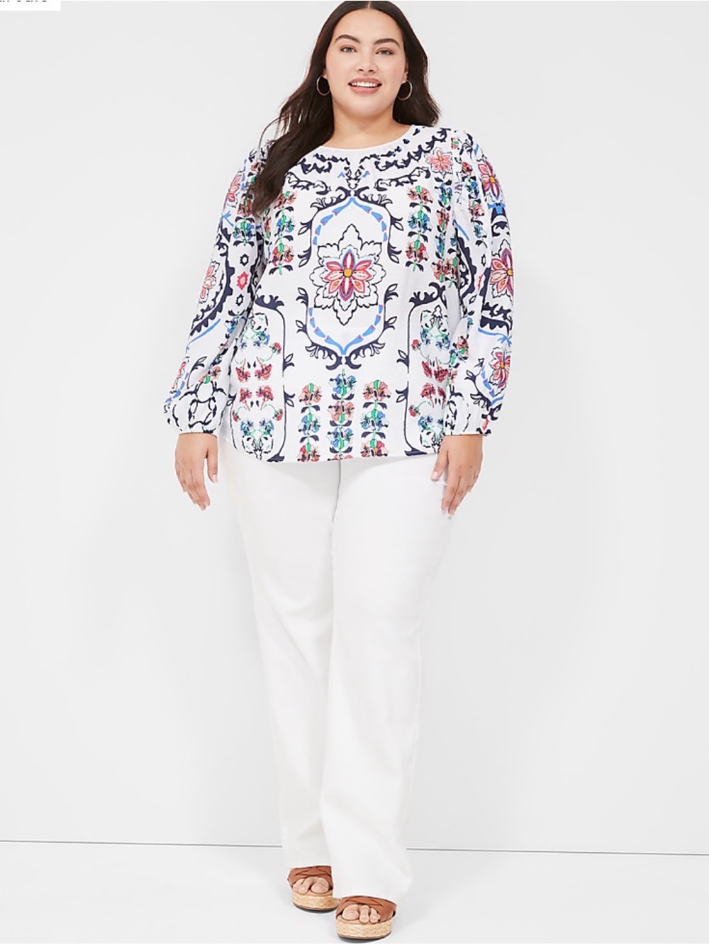 Lane Bryant Vibrant Floral Blouse Pattern